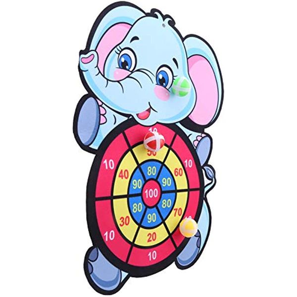 Giocattolo da 18 pollici per freccette a forma di elefante per bambini con palline appiccicose Indoor Outdoor Multi Player Sport Party Game Cartoon Animal Dart Board Toy Gift