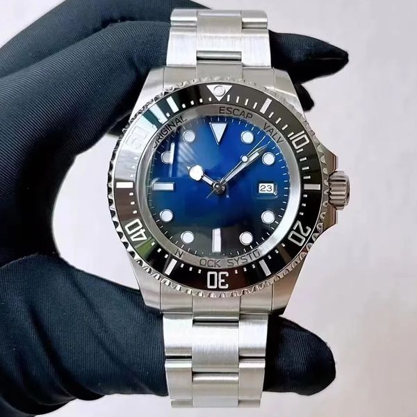 Relógio masculino de alta qualidade 44mm Sea-Dweller Ceramic Bezel designer relógio AAA orologio uomo Automático mecânico de aço inoxidável safira montre luxe