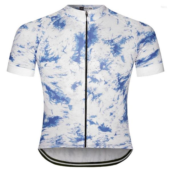 Giacche da corsa Maglie da ciclismo estive a maniche corte da uomo Top traspiranti ad asciugatura rapida Camicie da bicicletta Abbigliamento da bici in poliestere a sublimazione