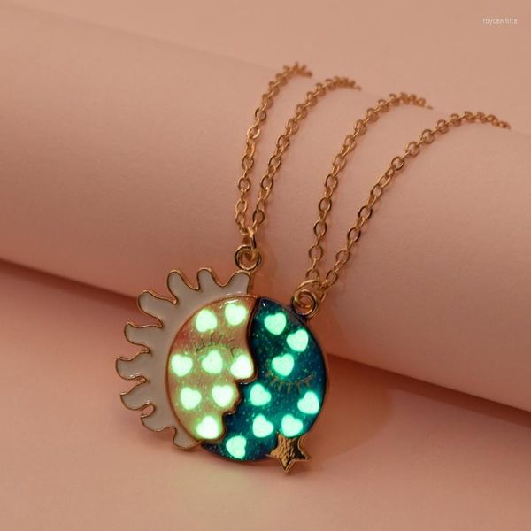 Collane a pendente 2 PC accattivante per il gambo della luna Sun CHIFE BFF Abbinamento Collana luminosa Collana Gioielli Frie