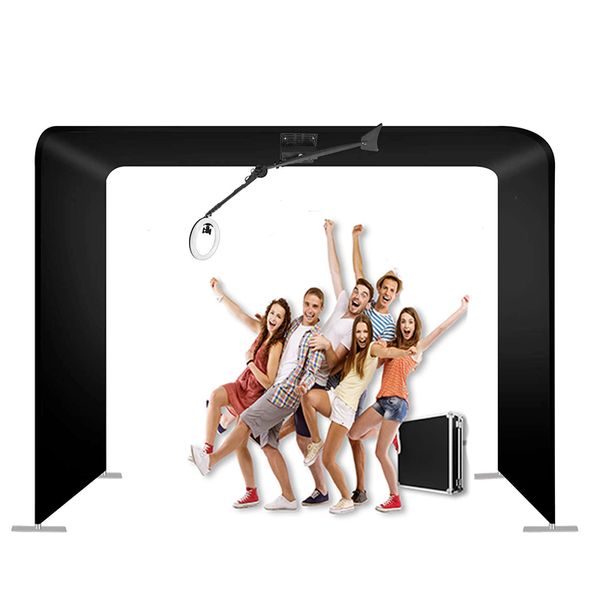 Led Stage Lighting Overhead 360 Photo Booth con telecomando Truss Automatic 360 Video Photobooth Portable Top Spinner 360 Photobooths