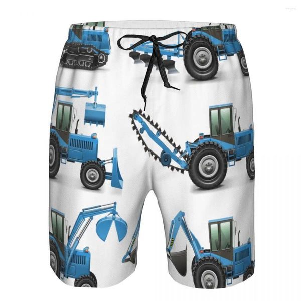 Männer Shorts Sommer Strand Badeanzug Schnell trocknende Bademode Landwirtschaft Traktor Männer Atmungsaktiv Sexy Männlich