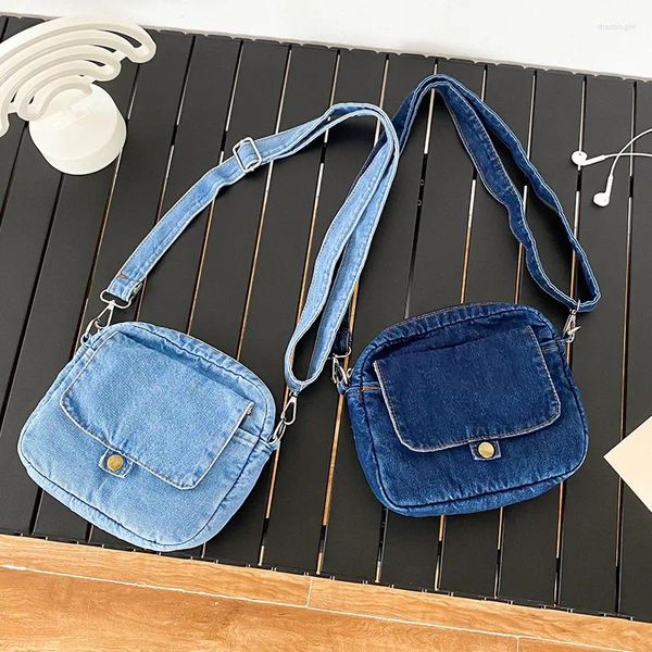 Abendtaschen Japanische Harajuku Unisex Denim Rucksack Damen Einfache Casual Umhängetasche Mode Mobile Crossbody