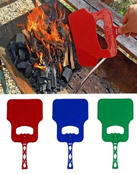 1pc BBQ -Werkzeuge Outdoor Manual Kochkurbel Lüftergebläse Verbrennung von Hand Kunststoffgrill Zubehör zufällig Color 7574271