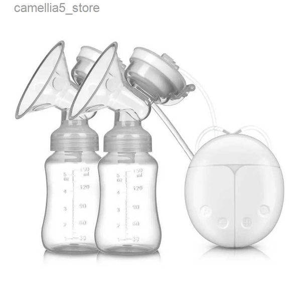 Milchpumpen Neue elektrische Doppelmilchpumpe USB BPA-freie Milchpumpen Babystillen mit Stilleinlagen und Geschenkset zur Aufbewahrung von Muttermilch Q231120