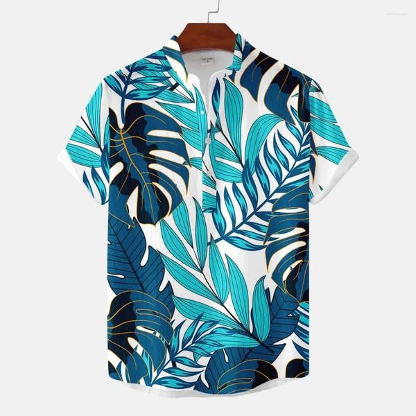 Camisas casuais masculinas altas em 2023 o mais recente clássico linho primavera e verão manga curta gola camisa grande ataque