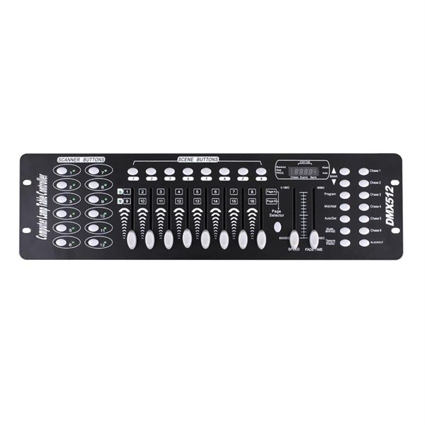 192 DMX Denetleyici DJ EKİPMAN DMX 512 LED PAR HAREKETLERİ İÇİN KONSOL AŞAĞI AYDINLAMA