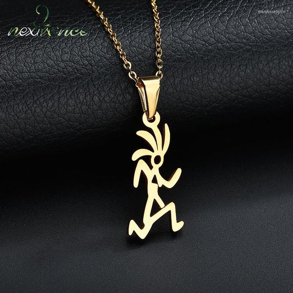 Colares pendentes NextVance Sport Runner Colar Fitness Chain Figura Figura Exercício Cadeia para homens Men Jóias Cool Koyle