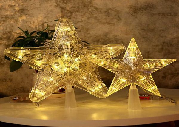 Noel Ağacı Üst Led Yıldız Gece Işık Süsleri Çelenk Yeni Yıl 2022 Ev Navidad H0924009707