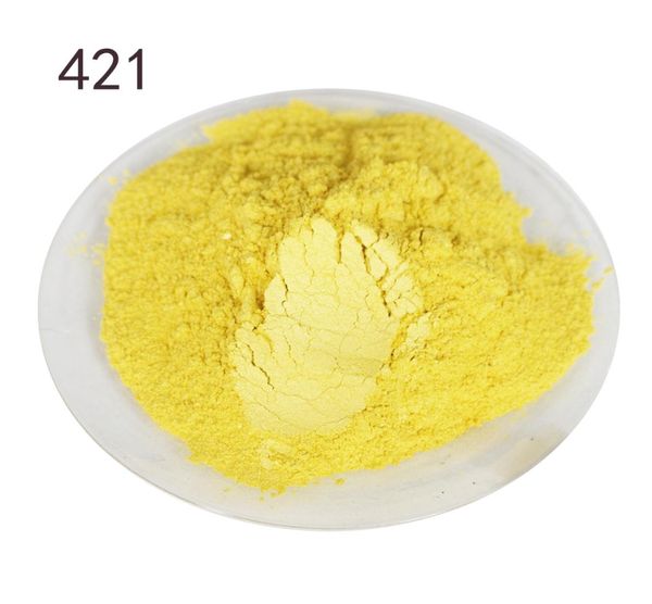 500g Fantasia Amarelo Mica Perolado Pó Pigmento Resina Pintura Cosmética Prego Glitter Pérola Pó Tintura Sabão Pigment8965023