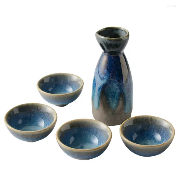 Weingläser, Sake-Krug-Set, Glasbecher, Tasse, Keramik, japanische Flasche, zum Servieren von Keramik, Topf mit Tassen