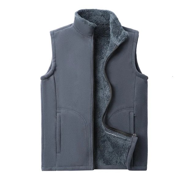 Gilet da uomo senza maniche in cashmere taglie forti in pelliccia sintetica da uomo. Imbottito in lana e cotone alla moda caldo 8XL 231120