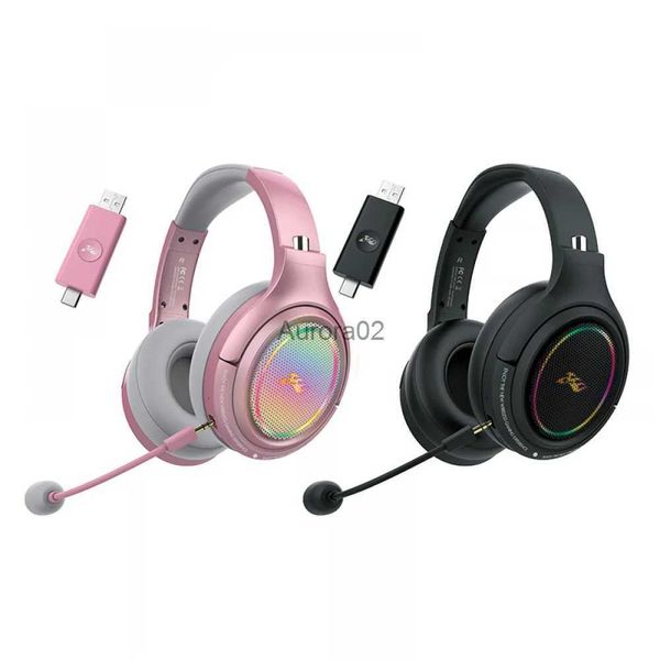 Handy-Kopfhörer 2,4 G GK9-Kopfhörer mit RGB-LED-Licht, flexibles Mikrofon, Gaming-Headset, 2-in-1-Typ-C + USB-Dongle, Computer-Kopfhörer für Telefon, Laptop, YQ231120