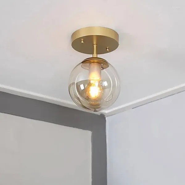 Plafoniere Nordico Vetro Minimalista Illuminazione in Ferro per Soggiorno Corridoio Camera da letto Balcone Finestra Sala da pranzo Corridoio