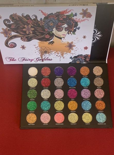 Palette di ombretti impermeabili a lunga durata Cosmetici 30 colori Glitter Pigmento Polvere pressata Trucco bling per occhi Facile da indossare DH6453299