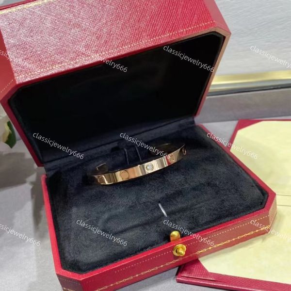 Luxuriöses Damen-Herren-Liebesarmband, Schmuck, Designer-Armband, Herren-Armband, maßgeschneiderter Schraubendreher-Charm-Schmuck, Edelstahl, Silber, Gold, Nagel-Armband, Band-Box