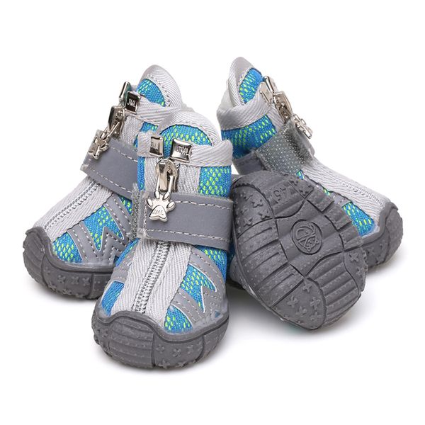 Hundebekleidung Mesh-Haustier-Hundeschuhe Atmungsaktive, rutschfeste, weiche Sohle, Frühling, Herbst, Klettern, Hunde, Turnschuhe für mittelgroße Hunde, Outdoor-Walking-Stiefel 230419