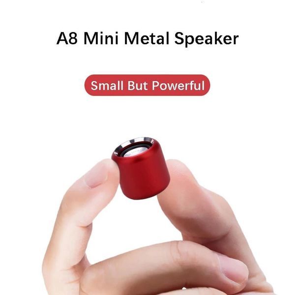 Alto -falantes portáteis criativos HIFI STEREO METAL SUBWOOFER sem fio Bluetooth Music Player Mini Speakers 230419