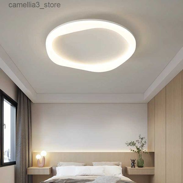 Plafoniere Lampada da camera da letto principale creativa Semplice e moderna Lampada da soffitto a nuvola intelligente Lampada nordica per soggiorno per bambini in crema Q231120