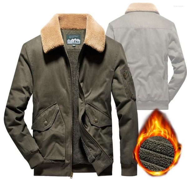 Jaquetas masculinas lavadas algodão lã grossa masculino casual casual casaco