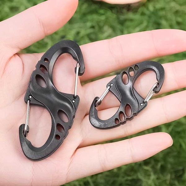 5 PCSCARABINERS 4PCS LIGO DE LELO DE CABINE DO CAMPO DO CAMPO DE CAMPO DE CAMPO DE CAMPO DO CHIP CLIP GANHA CAYCHAIN ​​GANHOS DO CAMPO DE CAMPING MINI CHEYRING P230420