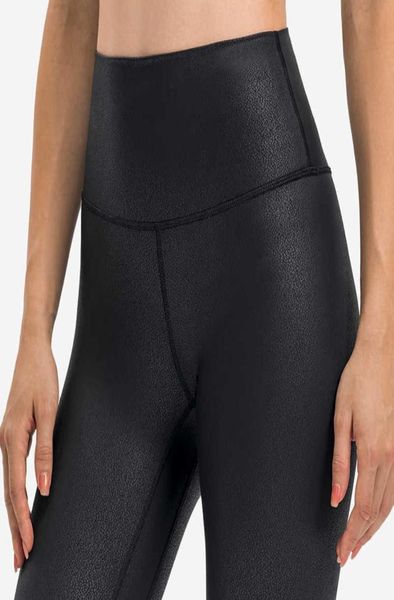 02 pantaloni yoga in pelle nuda dorata women039s leggings vita alta stretti elastici sport leggins fitness abbigliamento da palestra corsa lavoro7646811