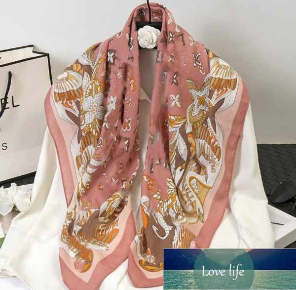Klassischer quadratischer Schal aus Baumwolle und Leinen für Damen, verdickender Thermoschal, neue modische Oberbekleidung, Latzschal im westlichen Stil