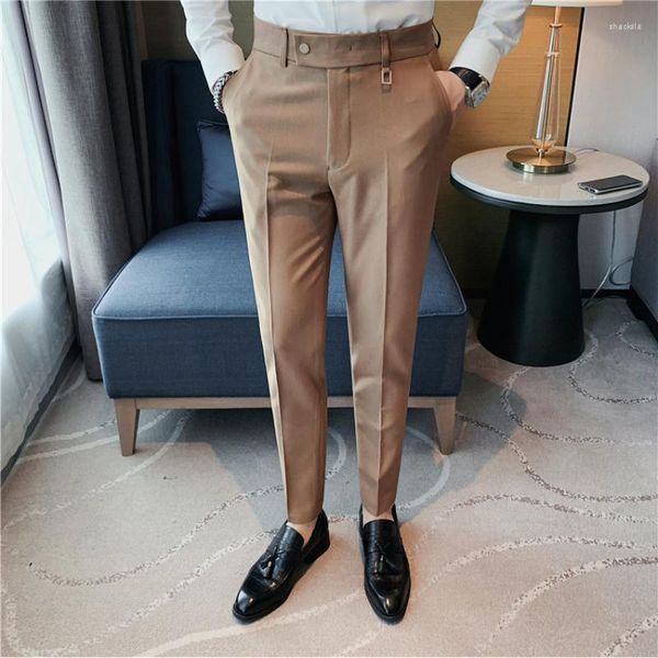 Abiti da uomo Stile britannico Autunno Solido Classico Business Pantaloni da abito casual Abbigliamento da uomo Semplice Tutto abbinato Abbigliamento formale Pantaloni da ufficio dritti