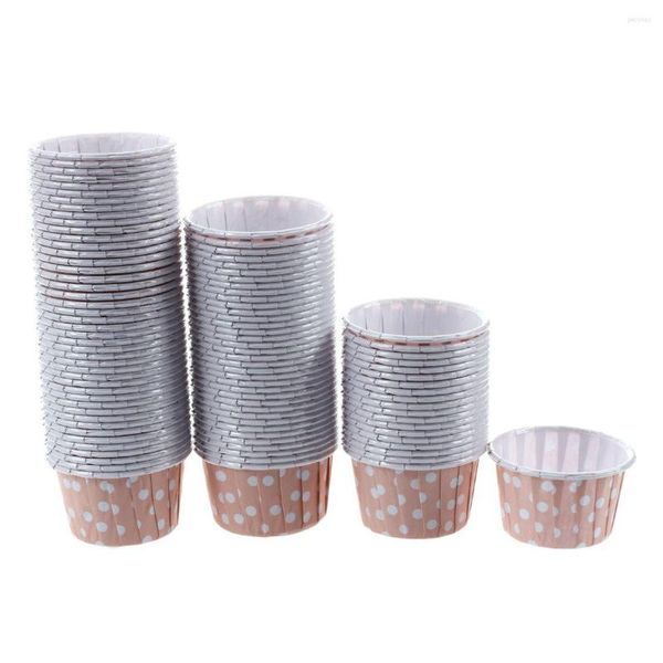 Stampi da forno 100X Cupcake Wrapper Paper Cake Case Cups Liner Muffin Pink