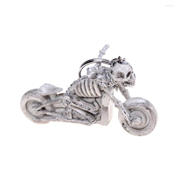 Schlüsselanhänger Neuheit Geschenk Schlüsselanhänger Ring Schädel Schlüsselanhänger Vintage Gummi Teufel Tod Monster Pirat Schmuckstück Motor Auto Spielzeug Motorrad