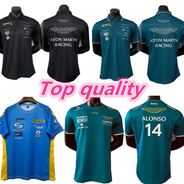 23 24 T-shirt da uomo T-shirt in jersey Aston Martin AMF1 2023 T-shirt ufficiale da uomo Fernando Alonso Formula 1 Tuta da corsa Camicia F1 MOTO Motorcyc Tees 0228H23