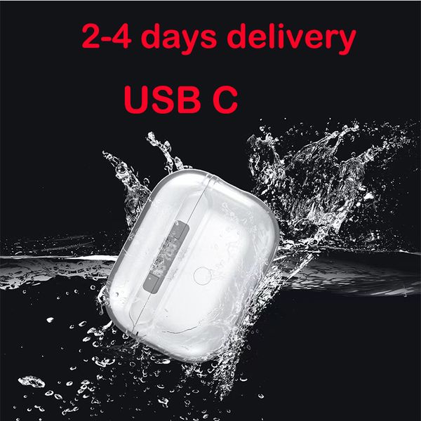 Per Airpods pro 2 air pod 3 Max Auricolari USB C Accessori per cuffie Bluetooth Solido Silicone Custodia protettiva carina Scatola di ricarica wireless Apple Custodia antiurto