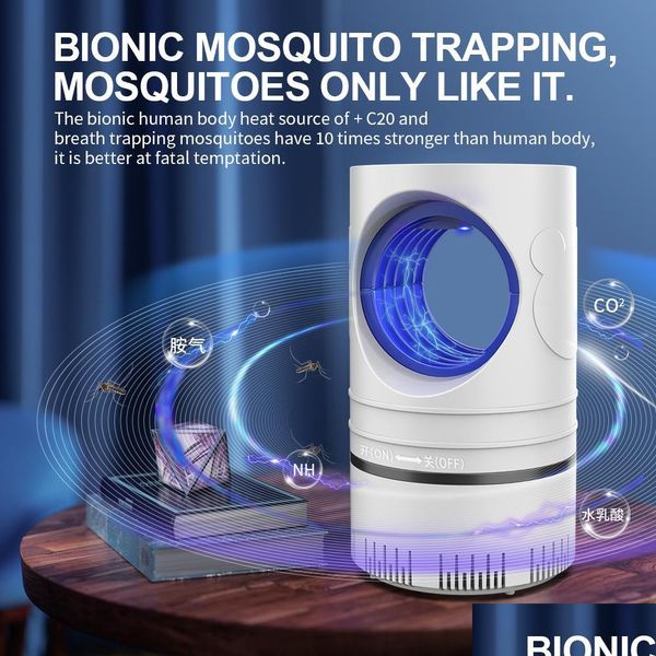 Controle de pragas USB Electric Mosquitos Killer Lâmpadas Indoor Attractant Fly Traps para Mosquitos Recarregável Armadilha Light Lamp Drop Delive Dh39G