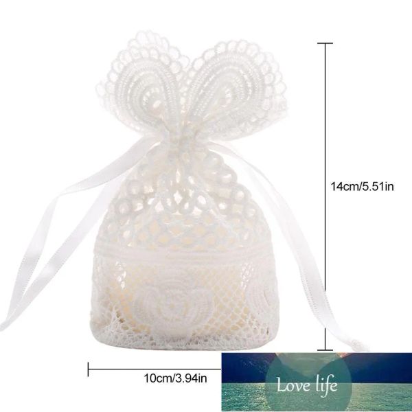 Pacote de bolso sacos de doces pérola fio jóias sacos brincos pulseira colar saco de armazenamento saco de presente branco pequeno buraco redondo saco de renda fábrica bj