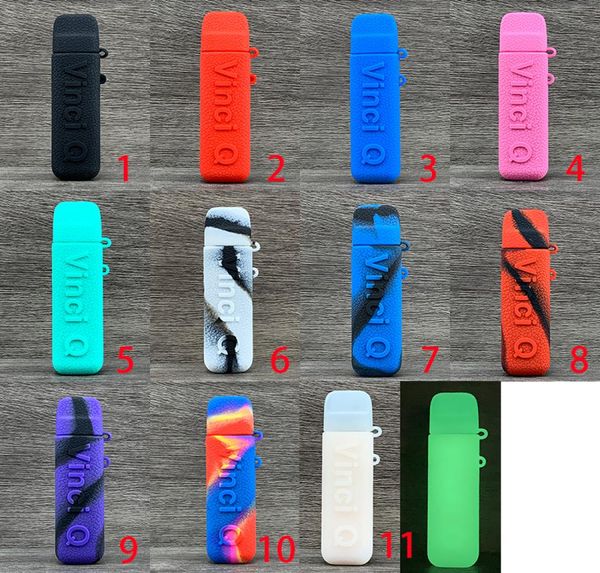 VOOPOO VINCI Q Pod Kit Custodia Texture Custodie VINCI Q pod Custodia protettiva in pelle di silicone Custodia in gomma colorata Custodia protettiva in silicone2071629