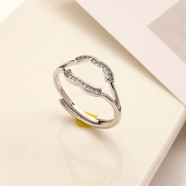 Дизайнерское кольцо с бриллиантом, титановое серебряное кольцо, кольцо «Любовь», мужские и женские кольца, ювелирные изделия для пар, подарки, открытые, регулируемые