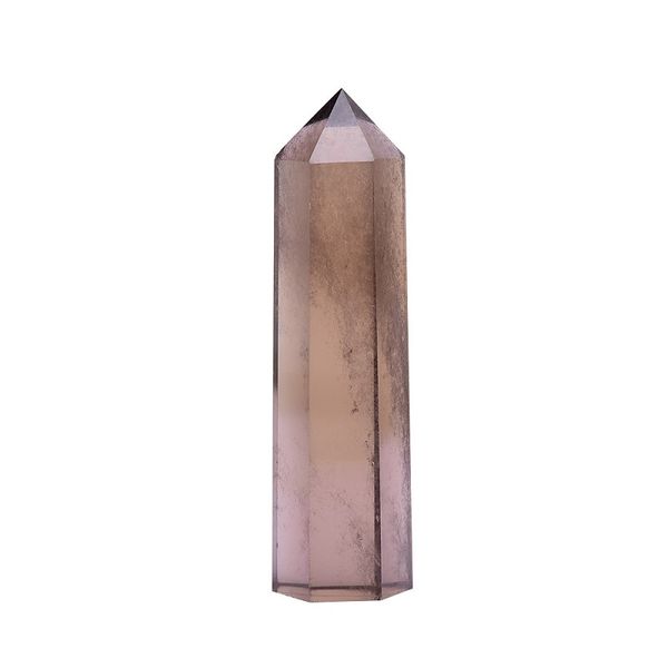 Natural âmbar ponto de cristal artes ornamento mineral chakra cura reiki energia pedra seis lados pilar de quartzo varinha mágica capacidade pilar de cristal