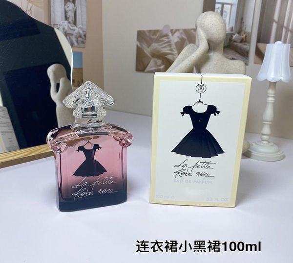 Girls039 parfum petite robe noire bouteille en verre de 100 ml Women039s parfum durable spray5248787