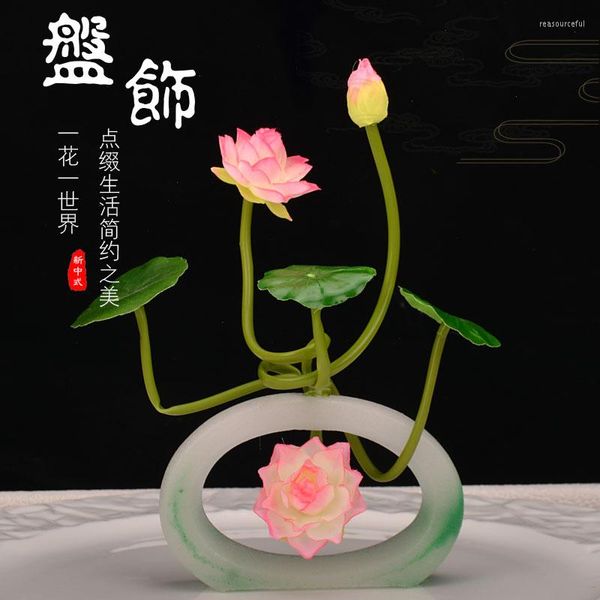 Vazolar El Ekran Plaka Dekoratif Çiçekler Yaratıcı Restoran Dekorasyon Erik Çiçeği Çin Yemek Süslemesi Açık Uç