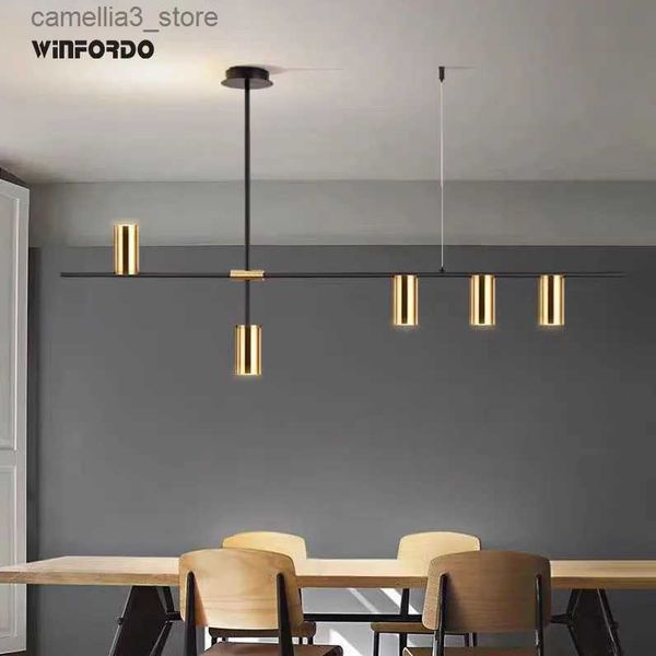 Luzes de teto pós-moderno led lustres de teto iluminação criativo designer pendurado lâmpada sala de jantar café lustre q231120
