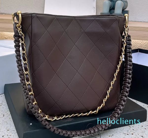 Borsa a mano piccola Hobos Hippie con cinturino in pelle intrecciata Borsa per la spesa sotto ascella nera da donna