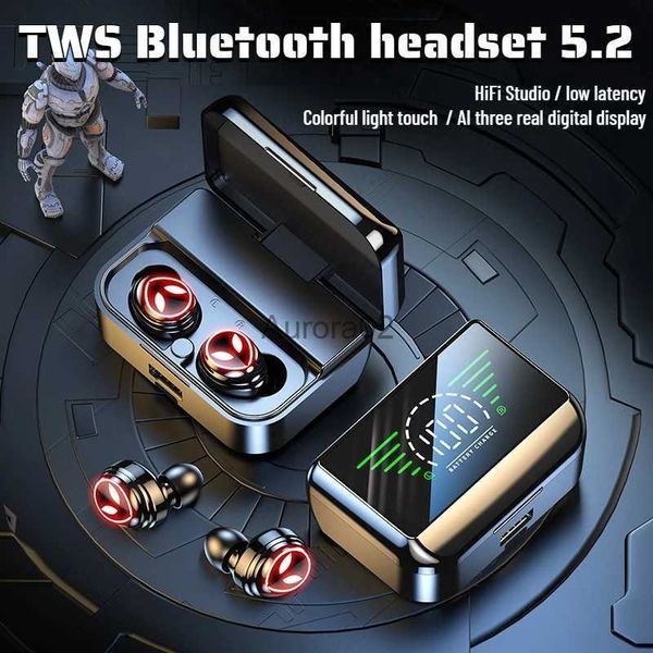 Auricolari per telefoni cellulari NOVITÀ TWS Bluetooth 5.2 Auricolari da gioco A bassa latenza Cuffie Bluetooth professionali per giocatori con microfono Cuffie HiFi stereo 9D 1200mAh YQ231120