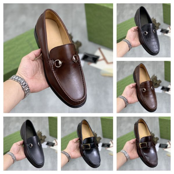 6 моделей, новые поступления, дизайнерские мужские модельные туфли, черные, коричневые, двойные монки из натуральной кожи, вечерние туфли ручной работы, мужские роскошные модельные туфли, размер 38-46
