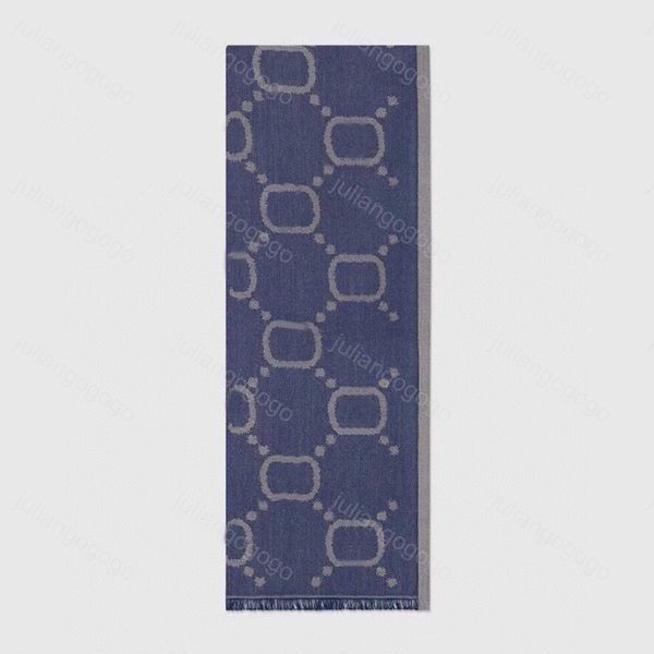 Luxus-Designer-Woll-Jacquard-Schal der Marke Classic Jumbo G Designer-Seidenschals, blaue Herrenschals, modische Damen-Beanie-Accessoires