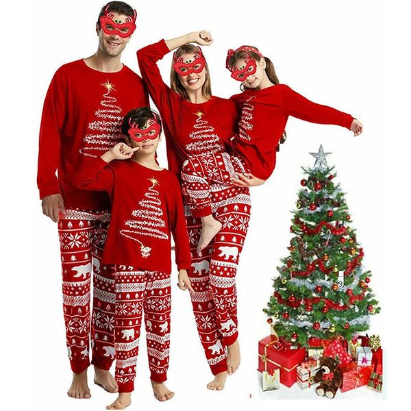 Passende Familien-Outfits Winter-Familien-passende Paare Weihnachtspyjamas Roter Weihnachtsmann-Mutter-Kind-Kleidung Weihnachtspyjamas für Familienkleidungsset 231120