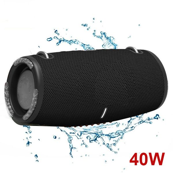 Taşınabilir Hoparlörler 40W Bluetooth Hoparlörler için Yüksek Güç Subwoofer TWS Kablosuz Taşınabilir Açık Mekan Müzik Çalar Soundbox Soundbox Sütun Caixades 230419