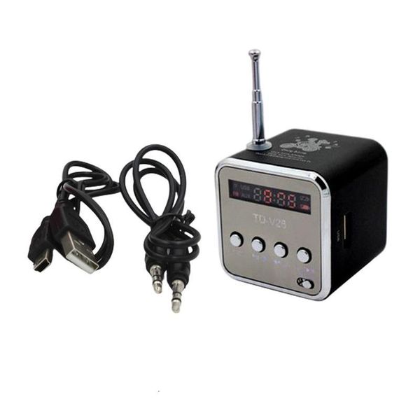 Rádio Mini Receptor Bt Sem fio SERS Digital FM para PC Telefone MP3 Music Player Suporte Microtf U Disk 230420