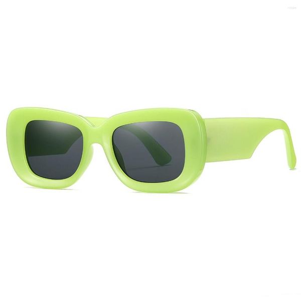 Sonnenbrille Vintage Jelly Color Square Damen Herren Shades Gradient Eyewear UV400 Fashion Pink Green Sun Glasses