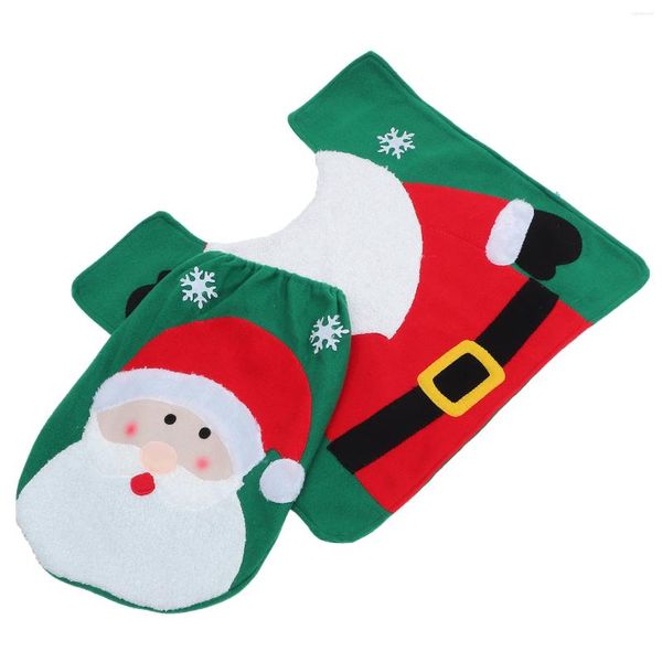 Spille Copriwater natalizio Tappetino Tappetino per coperchio carino Decorazioni natalizie per cuscini decorativi
