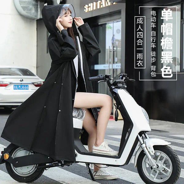 Capas de chuva moda impermeável capa de chuva poncho mulheres adulto longo corpo inteiro trench coat veículo elétrico ao ar livre ciclismo portátil